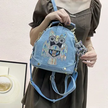Роскошная Пастушья сумка, модные женские сумки с бриллиантовой совой и жемчугом, дизайнерские высококачественные сумки через плечо для женщин