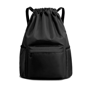 Рюкзак с карманом на шнурке, водонепроницаемый рюкзак, дорожная сумка на шнурке, спортивная сумка для фитнеса для женщин и мужчин