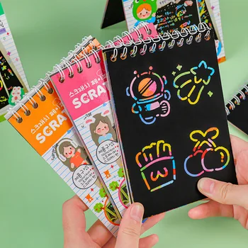 Сделай сам Кавайную милую мини-креативную книжку-раскраску для детей, блокнот для рисования, Книга для рисования, товары для детского сада, Канцелярские принадлежности