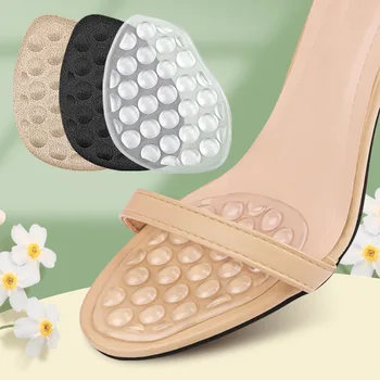 Силиконовые подушечки для передней части стопы для женщин Массаж частиц на высоком каблуке Удобная Мягкая подушка для ног Арка Опора Сандалии Обувная Стелька