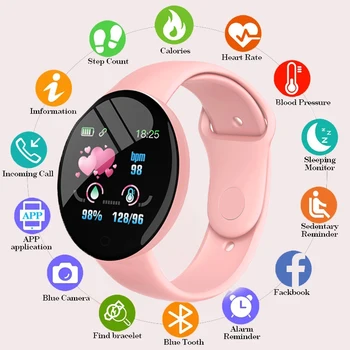 Смарт-Часы Мужчины Женщины Bluetooth Фитнес-Трекер Браслет Спортивный Пульсометр Артериальное Давление Smartwatch для Xiaomi apple watch