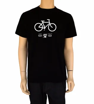 Совершенно новая летняя мужская простая хлопчатобумажная футболка, мужская велосипедная футболка-байкерская футболка с рисунком фиксированного байкера, летние классические футболки