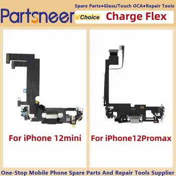 Совместимость с iPhone 12Promax / iPhone 12 mini- Порт зарядки, гибкий кабель - порт для наушников, замена микрофона /антенны