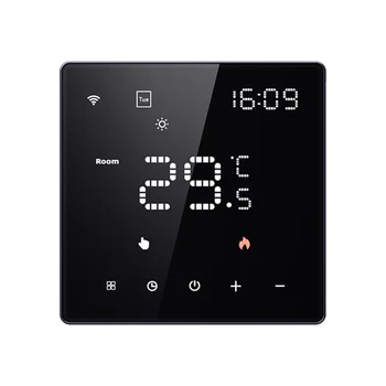Термостат с сенсорным экраном HD LCD Дистанционное управление через приложение Функция точной памяти температуры Подходит для электрического отопления