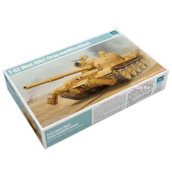 Трубач 01547 1/35 Иракский танк Т-62 Т62 Мод 1962 года выпуска, Военная детская игрушка в подарок, набор пластиковых сборочных моделей зданий