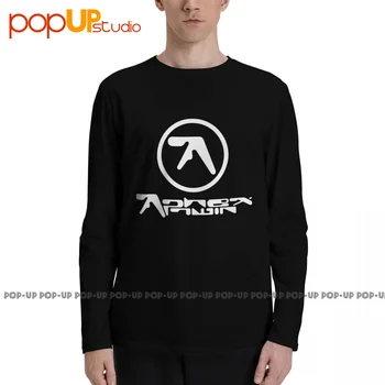 Футболки с длинным рукавом Aphex Twin Logo 02, мягкая повседневная натуральная футболка высокого качества