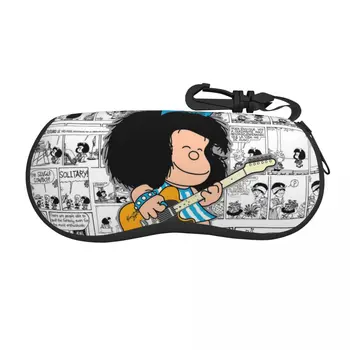 Футляр для очков в клетку из аниме Mafalda, Студенческая молния, футляр для хранения очков с рисунком Каваи, Защитный футляр для контактных линз.