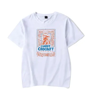 Чарли Крокетт, футболка с коротким рукавом, женская, мужская, модная футболка с круглым вырезом