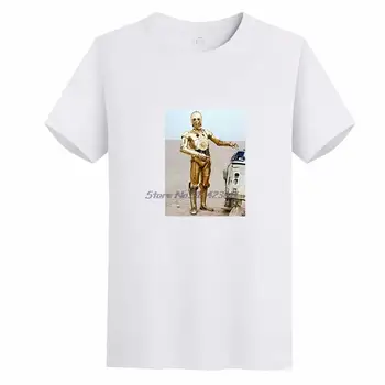 ​Классические графические футболки Droid Tshirt R2D2 C3Po New Hope Jedi Lucasfilm Force, футболки с коротким рукавом, Летняя Мужская одежда
