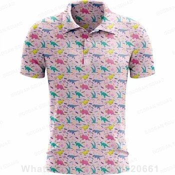 Летние красочные модные футболки-поло, мужская футболка с коротким рукавом, Быстросохнущая армейская команда, пуловер для гольфа, футболка, топы, одежда 1