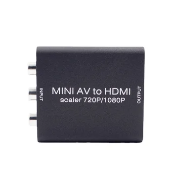 Мини-конвертер AV-to-HDMI, конвертер высокой четкости AV-to-HDMI, адаптер RCA, многофункциональный конвертер HDMI. 1