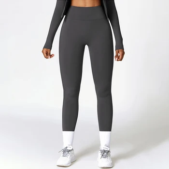 Мягкие Спортивные штаны для йоги с высокой талией, леггинсы для йоги, подтягивающие бедра, спортивные леггинсы для бега, брюки для фитнеса, Женская одежда для йоги 1