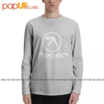 Футболки с длинным рукавом Aphex Twin Logo 02, мягкая повседневная натуральная футболка высокого качества 1