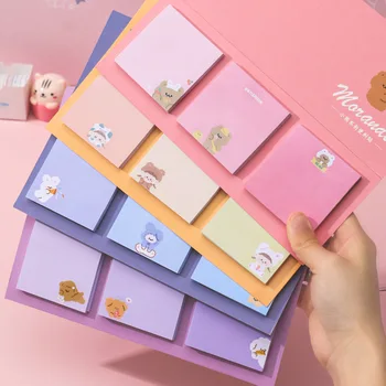 Domikee 2021 Новый милый кавайный корейский мультфильм животных липкий блокнот для заметок конфеты школьник самоклеящийся блокнот этикетка канцелярские принадлежности 2