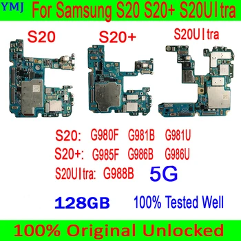 Оригинальная Разблокированная Материнская Плата 4G Для Samsung Galaxy S20 G980F S20Plus G985F Материнская Плата 100% Протестирована Логическая Плата 128 ГБ Пластина 2