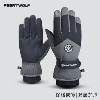 Перчатки для мужчин и женщин зимние теплые плюс толстый бархатный сенсорный экран водонепроницаемые и ветрозащитные мотоциклетные лыжные перчатки для езды на открытом воздухе 2