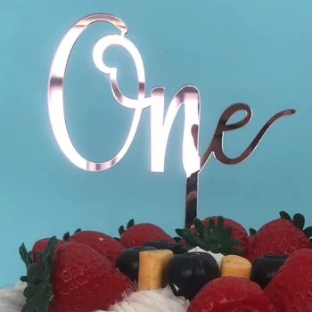 Топпер для торта для годовалого ребенка с Днем рождения, украшение тортов с Днем рождения, 1-й день рождения, декор торта с Днем рождения 2