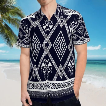 Мужская гавайская рубашка с коротким рукавом, быстросохнущая дышащая пляжная рубашка 3