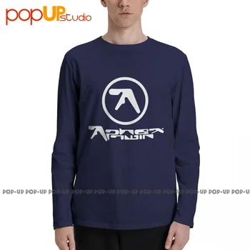 Футболки с длинным рукавом Aphex Twin Logo 02, мягкая повседневная натуральная футболка высокого качества 3