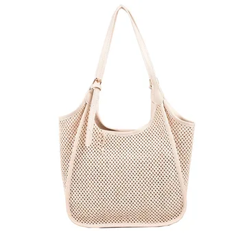 Дизайн в корейском стиле женская сумка-тоут через плечо Большая вместительная сумка подмышками ощущение портативной холщовой сумки 4