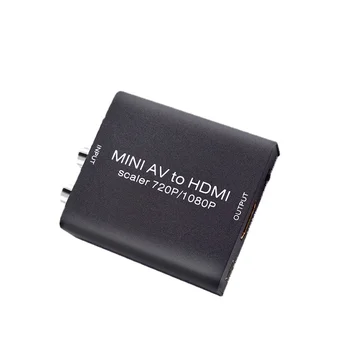 Мини-конвертер AV-to-HDMI, конвертер высокой четкости AV-to-HDMI, адаптер RCA, многофункциональный конвертер HDMI. 4