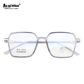 Очки с защитой от голубых лучей в ретро-квадратной оправе + 0,00 прочности Защитные очки Унисекс Rui Hao Eyewear 2737 4