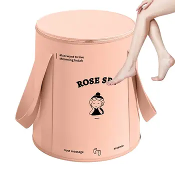 Складное ведро для ванны для ног, портативная герметичная спа-ванна для ног, высококачественная Большая емкость, Прочная корзина для умывания ног 4