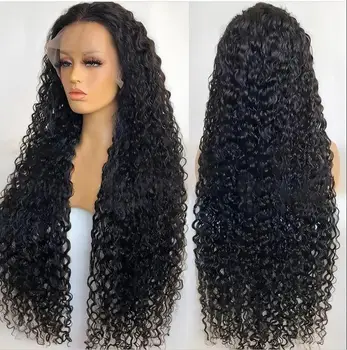 YATUWIN Deep Wave 13x4 Кружевные Фронтальные парики из человеческих волос Water Wave Hd Прозрачный Вьющийся Кружевной Фронтальный Парик из человеческих волос, кружевной парик 5