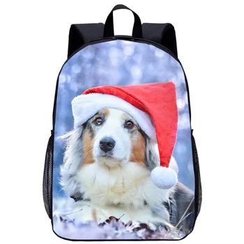 Милый рюкзак для собаки Колли Школьная сумка для девочек и мальчиков Повседневные сумки для книг Рюкзак для ноутбука Студенческие школьные сумки Подростковый рюкзак для путешествий 5