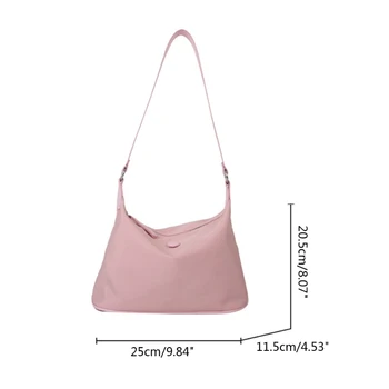 Модная женская универсальная сумка через плечо 2023, летняя простая однотонная сумочка, Офисная женская повседневная сумка для свиданий, шоппинга, клуба подмышек 5