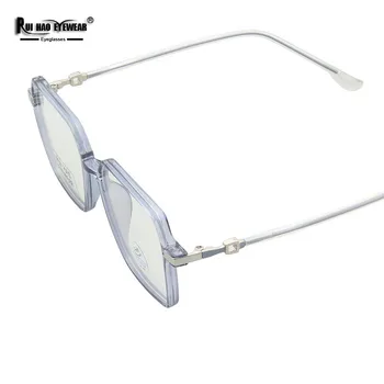 Очки с защитой от голубых лучей в ретро-квадратной оправе + 0,00 прочности Защитные очки Унисекс Rui Hao Eyewear 2737 5